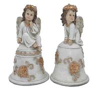 Ange en résine sur Cloche 20 cm avec lumière 1 pièce modèles Assortis et aléatoires 20206 idée Cadeau décoration de Noël bonbonnière de Noël Ange Cloche