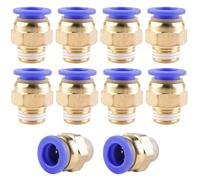 ANGEEK 10 pièces 10mm x 1/4′′ PT filetage extérieur droit Push to Connect Raccords de tuyau à mortaise pneumatique Raccord rapides pneumatiques pour tuyaux enfichables