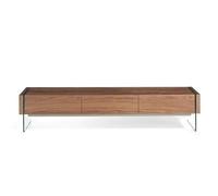 Angel Cerdá - Meuble TV Moderne en Bois de Noyer avec Côtés en Verre | Tiroirs Soft-Closing, Durable et Fonctionnel, Meuble TV Salon 188 x 45 x 39 cm
