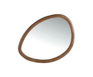 Ángel Cerdá - Miroir Mural en Bois de Noyer Organique - Grand Miroir pour la décoration - Miroir Mural Polyvalent - Finition élégante - 95 x 75 cm