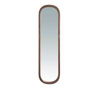 Ángel Cerdá - Miroir Mural Ovale en Bois de Noyer - Grand Miroir pour la décoration - Miroir Mural Polyvalent - Finition élégante - 40 x 150 cm