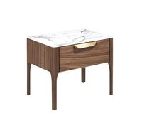 Table de chevet en noyer Marron