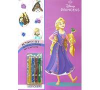 Angel Europa Livre d'activités Disney, 48 pages, comprend 2 pages de stickers et 4 crayons de couleur (Princess)