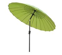 Angel Living 250cm Parasol de Jardin Parasol Rond En Aluminium, avec MéCanisme D'Inclinaison de Manivelle pour Le Patio et Jardin (Parasol vert pomme,avec la base rond 10kg)