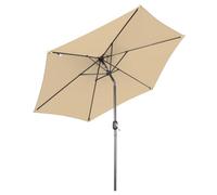 Angel Living 270cm Parasol Manivelle Inclinable Jardin, Empêche de La Lumière Solaire Directe et Anti-ultraviolet, Parasol pour Patio et Jardin, Toile pour Balcon Patio Terras (Beige)