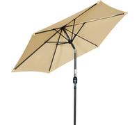 Angel Living 300cm Parasol Inoxydable en acier et polyester Beige