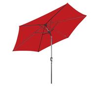 Angel Living Parasol 300cm Protection solaire inoxydable en acier et polyester rouge