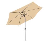 Angel Living 300cm Parasol Inoxydable en acier et polyester Beige