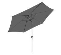 Angel Living Parasol 300cm Protection solaire inoxydable en acier et polyester Gris