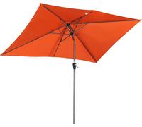 Angel Living 300x200cm Parasol en aluminium avec manivelle et inclinaison pour terrasse de jardin,avec protection UV 40+ Terrakotta
