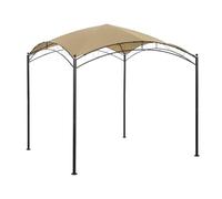 Angel Living Abri d'Extérieur en Arc, Toit en Polyester Hydrofuge Arc Tonnelle de Jardin Structure en Fer Résistante Protection UV50+ et Intempéries pour Jardin/Terrasse 2.5M x 2.5M （Beige