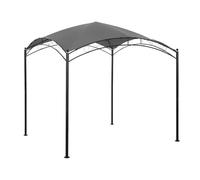 Angel Living Abri d'Extérieur en Arc, Toit en Polyester Hydrofuge Arc Tonnelle de Jardin Structure en Fer Résistante Protection UV50+ et Intempéries pour Jardin/Terrasse 2.5M x 2.5M （Gris
