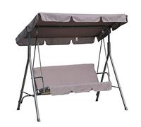Angel Living Balançoire de jardin 3 places avec protection solaire 173x110x151cm (Gris)