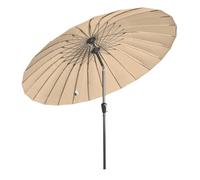 Angel Living Parasol de Jardin Extérieur avec 24 Baleines en Fibre de Verre, 250cm Parasol Inclinable en Aluminium avec Manivelle, Toile Résistante, pour Balcon Terrasse Patio