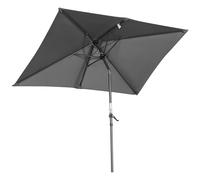 Angel Living 210 × 140 cm Parasol Parasol de balcon Parasol à manivelle Parasol de marché Parasol de jardin basculant Protection solaire UV 50+ Rectangulaire Gris