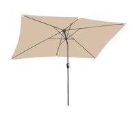 Angel Living Parasol de Jardin Exterieur Inclinable 2x3M avec Manivelle, Parasol pour Patio et Jardin, Toile Protection UV pour Balcon Patio Terrasse (Beige)