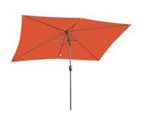 Angel Living 300x200cm Parasol en aluminium avec manivelle et inclinaison pour terrasse de jardin,avec protection UV 40+ Terrakotta