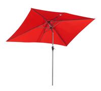 Angel Living 300x200cm Parasol en aluminium avec manivelle et inclinaison pour terrasse de jardin,avec protection UV 40+ Rouge