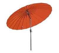 Angel Living Parasol De Jardin Parasol 250cm Rond, 24 baleines, L'Ombre De MéCanisme D'Inclinaison De Manivelle, Protection UV, pour Balcon, Terrasse, Piscine, Extérieur, Plage (Terre cuite)