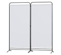Angel Living Paravent 2 Panneaux Pliable Diviseurs de Chambre Séparateur de Panneaux Indépendant Paroi de Séparation Murale Séparation Visuelle pour Bureaux, Chambre à Coucher, 180 x 162cm (Blanc)
