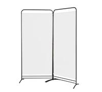 Angel Living Paravent Cloison modulable pour intérieur/extérieur Séparateur d'espace avec Structure métallique et Toile Polyester pour Salon Chambre Bureau Balcon 162x180 cm (Blanc)
