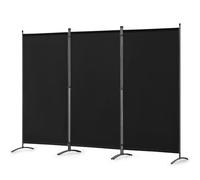 Angel Living Paravent de Protection à 3 Panneaux, séparateur de pièce Pliable pour Salon, Jardin, extérieur (Noir, 243 x 169 cm)
