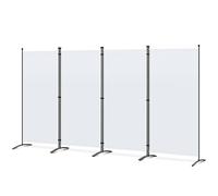 Angel Living Paravent intérieur 4 Panneaux Diviseurs de Chambre Séparateur Indépendant Paroi de Séparation pour Salon, Cuisine et Chambre à Coucher, 324 x 169cm (Blanc)