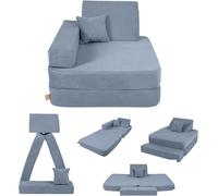 Angelove - Fauteuil enfant pliable 1 an et + et matelas ludique - Turquoise
