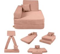 Angelove - Fauteuil pliable pour enfants de 1 an et plus et matelas de jeu - Brique