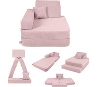 Angelove - Fauteuil pliable pour enfants de 1 an et plus et matelas de jeu - Rose
