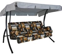 Angerer 1920 Trend Korfu Balancelle de Jardin 3 Places, Korfu Terra Bambou 210 x 145 x 160 cm Marron
