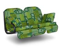 Angerer Coussin de Balancelle Deluxe, 2 Places, Accessoires pour Balancelle de Jardin, 120 cm Largeur, 50 cm Profondeur, Fabriqué en Allemagne (Vert Clair-Vert foncé à Motifs)