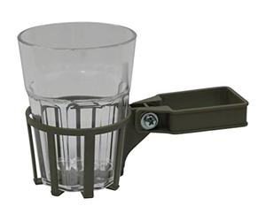 Angerer Porte-Boisson pour balancelle avec Tube carré Champagne, gobelet Transparent