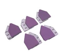 ANGGREK Feuilles Abrasives Triangulaires 90x65mm pour Ponceuse de Détail, | Corindon Blanc pour Finition du Bois, Décapage de Peinture, 80-240, 10 par , Lot de 50