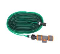 ANGGREK Tuyau D'Arrosage Plat, Tuyau de Trempage Flexible 15 M en PVC, | Double Fonction pour Brumisation et Arrosage Profond, Raccord Rapide PVC