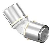 Angle de sertissage Uponor 1046913 45°, 40 x 40 mm, laiton étamé