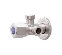 Angle en acier inoxydable Vannes G1 / 2 salle de bain Robinets Gicleurs Toilette Tuyau eau Valve simple double sortie remplissage Composant de tuyauterie