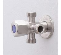 Angle en acier inoxydable Vannes G1 / 2 salle de bain Robinets Gicleurs Toilette Tuyau eau Valve simple double sortie remplissage Composant de tuyauterie