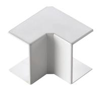 Angle intérieur, courbe 90°, pour mini-canal 40 x 25 mm, blanc, en PVC, technopolymère haute résistance, mini canalines, canal pour câbles électriques, système électrique