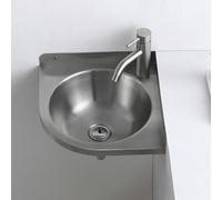 Angle Lave Main,Lave Main Inox,Lavabo Wc,Petit Lavabo Mural,Lavabo Triangulaire,32cm,Minimalist,Salle De Bain Lavabo Ou Lave,Lave Main D Angle,Lave Main Angle,Lave Main,Pour Petits Invités(Silver)