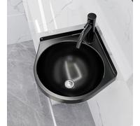 Angle Lave Main Lave Main Inox Lavabo Wc Petit Lavabo Mural Lavabo | Triangulaire avec Robinet et Accessoires Salle De Bain Lavabo Ou Lave Lave Main D Angle Lave Main Angle Lave Main Pour Petits