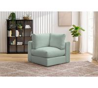 Angle pour canapé modulable PARIS tissu bouclette vert BOBOCHIC 1 places Vert