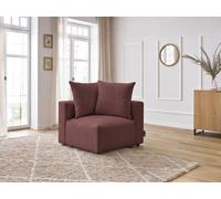 Angle pour canapé modulable VOLTAIRE tissu chiné rouge angle gauche BOBOCHIC 1 places Angle gauche Rouge