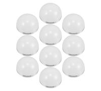 Angoily 10 Pièces Abat-jour LED Hémisphérique Blanc pour Ampoules Petites, en PC et Aluminium, Installation Facile, pour Miroir Maquillage Salle de Bain ou Chambre
