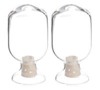 Angoily 2 Pièces Bocal en Verre Cloche 250ml Couvercle, Détenteur D'allumettes Résistant et Solide, Haute Dureté, pour Rangement et Décoration Intérieure
