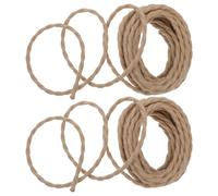 Angoily 2 Pièces Câble Lampe Vintage Tressé en Jute Suspendre Luminaire | 32,8 Pieds, Finition Rustique Torsadée, PVC et Chanvre, pour Restauration de Lustre et Mise à Niveau