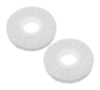 Angoily 2 Pièces Roue en Tissu Blanc pour Polissage de Plaqueuse de Chants, 150x50 Mm, 20 Couches, Effet de Polissage et Installation Facile