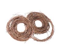 Angoily 2 Rouleaux Guirlande Suspendue en Rotin Marron pour Décoration de Noël Rustique, Composant de Base pour Fleurs Artificielles, pour Fêtes Formelles et Adieux