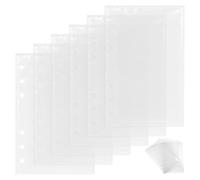 Angoily 20 Pièces Recharge de Pochettes en Plastique Transparent A6 pour Classeur 6 Anneaux, 20 Feuilles par Paquet, Protection Compacte et Organisation Claire pour Cartes et Carnets de