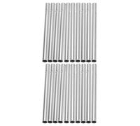 Angoily 20 Pièces Tubes de Carillon Éolien en Aluminium Argentés, Faciles à Suspendre Conception Pré-percée, pour Bricolage et Décoration Extérieure